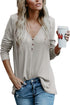 Sexy Women’s V Neck Buttoned Gray Tunic